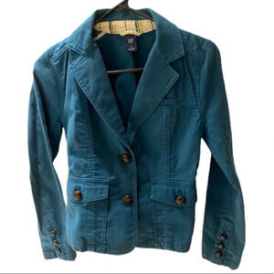 Gap Blazer‎ 100% Cotton Teal Blue​